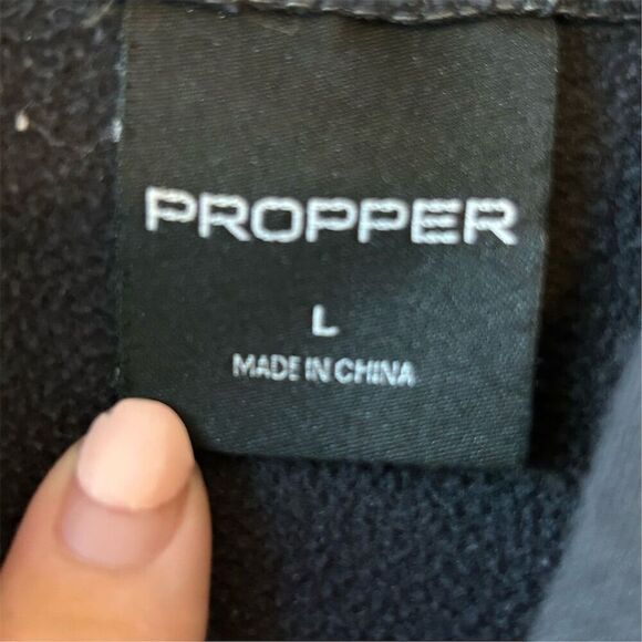 Propper Men's Black Pullover Hoodie Size L Fleece Kangaroo Pocket - Picture 6 of 11